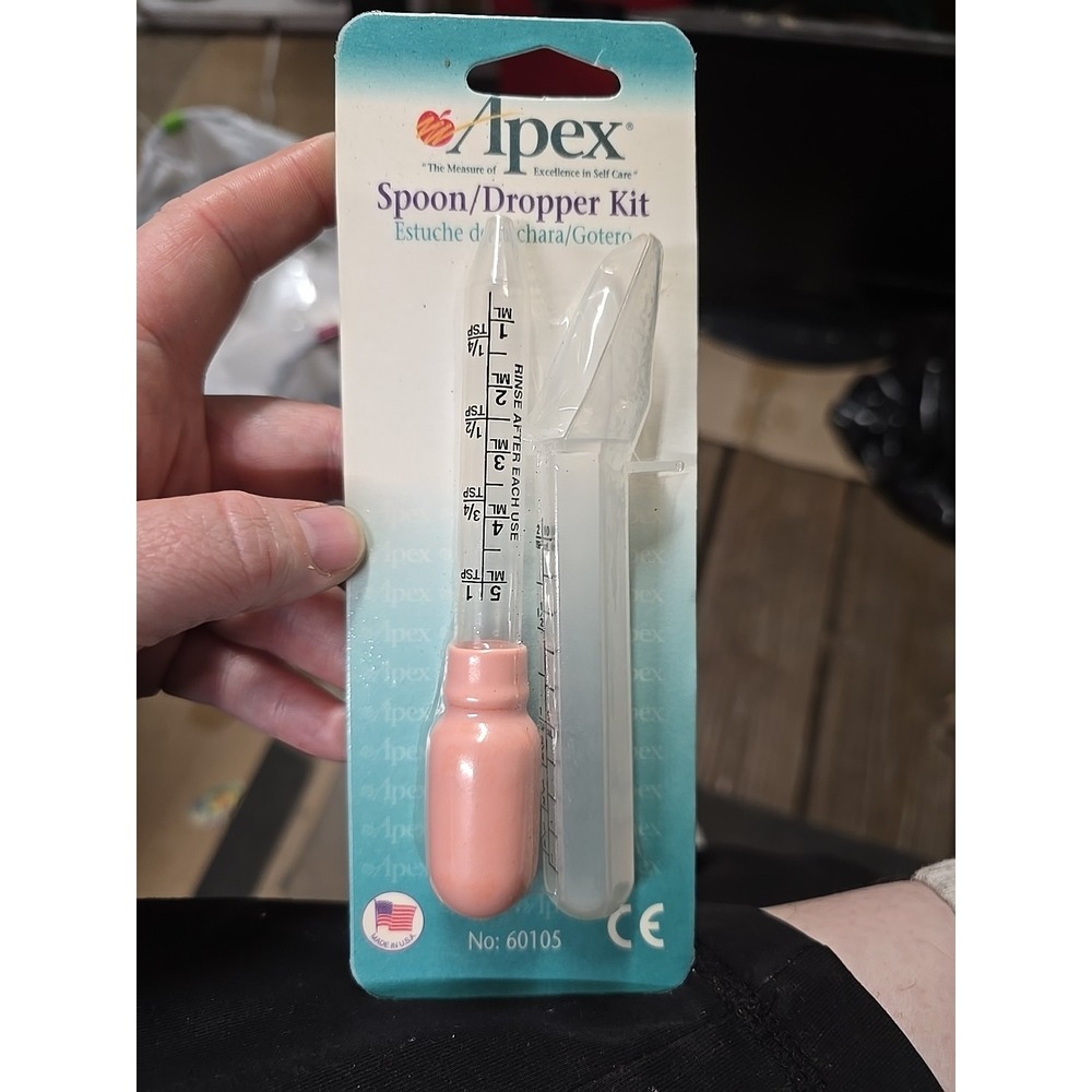 Apex Med Spoon Dropper Kit Measure Accurate Dosage Easy Read Graduation 1 ct
